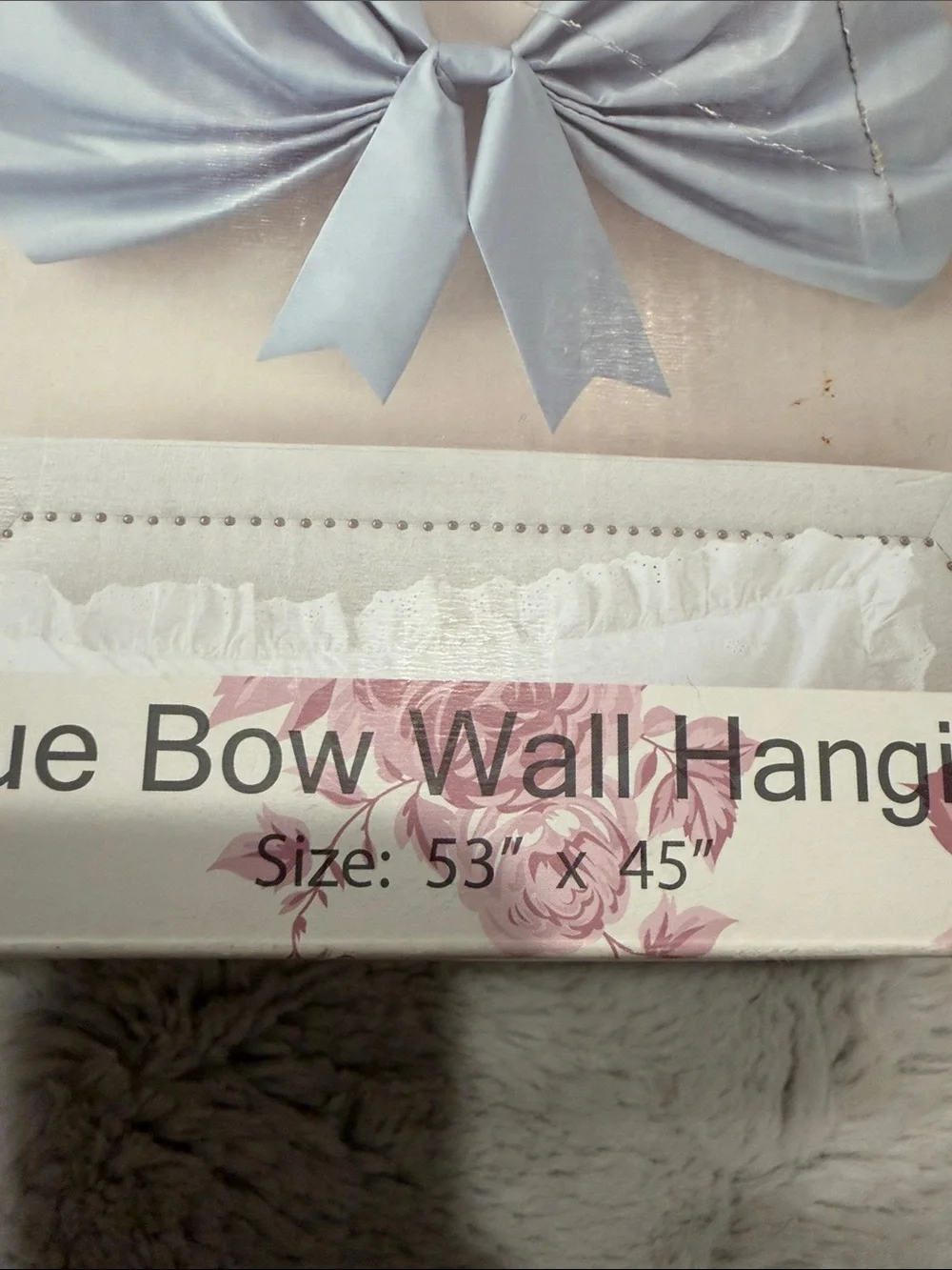 Light Blue Bow Wall Hanging